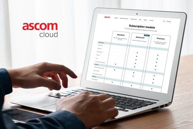 A laptop showing subscription features